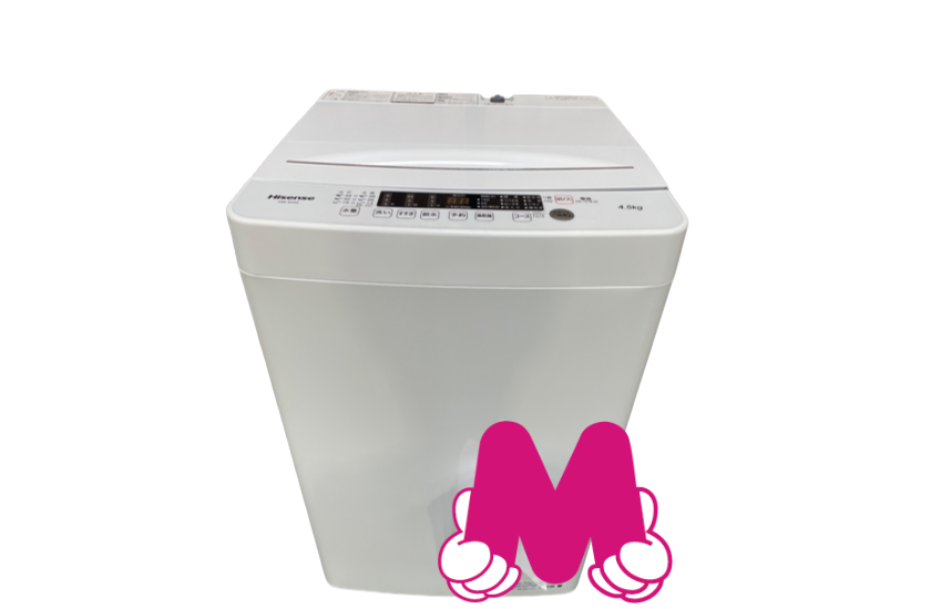 簡易乾燥機能付き洗濯機4.5㎏/Hisense2022年製