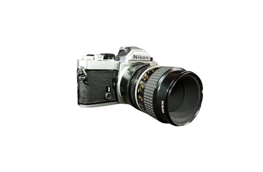 Nikon FM フィルムカメラ＋55mm f/2.8 Micro Nikkor レンズ